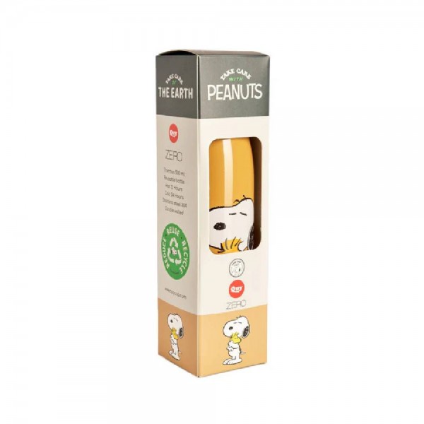 Snoopy Thermal Bottle 500 ml - Yellow en Cafés La Mexicana