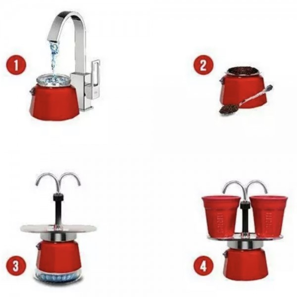 Coffee Maker Set Mini Express Kandinski Blue BIALETTI en Cafés La Mexicana