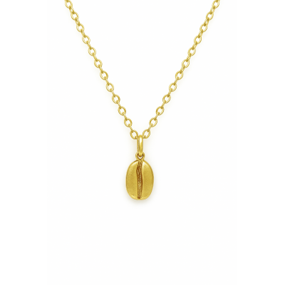 18k Gold-Plated Coffee Bean Necklace en Cafés La Mexicana