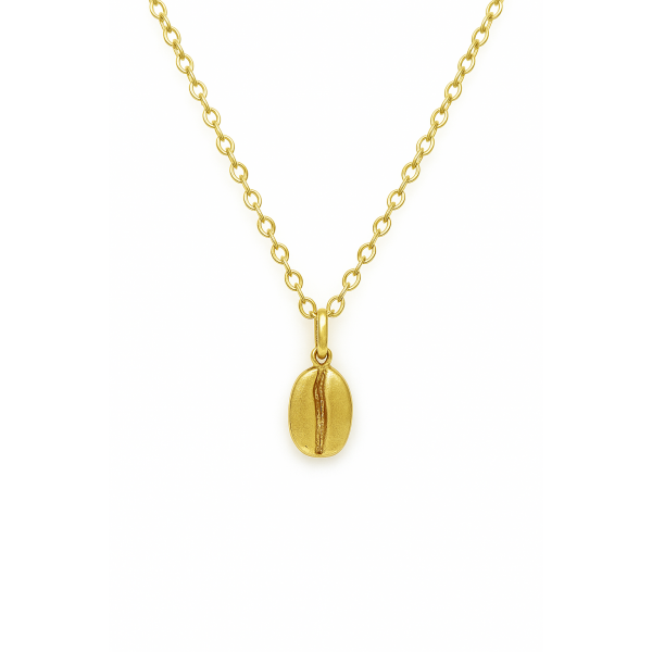 18k Gold-Plated Coffee Bean Necklace en Cafés La Mexicana