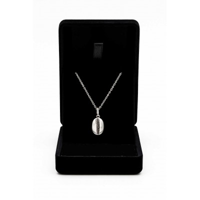 Silver Coffee Bean Necklace en Cafés La Mexicana