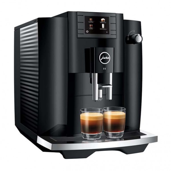 Super-automatic coffee machine Jura E6 – Piano Black en Cafés La Mexicana