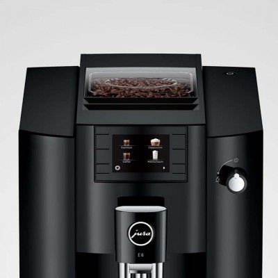 Super-automatic coffee machine Jura E6 – Piano Black en Cafés La Mexicana