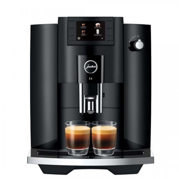 Super-automatic coffee machine Jura E6 – Piano Black en Cafés La Mexicana