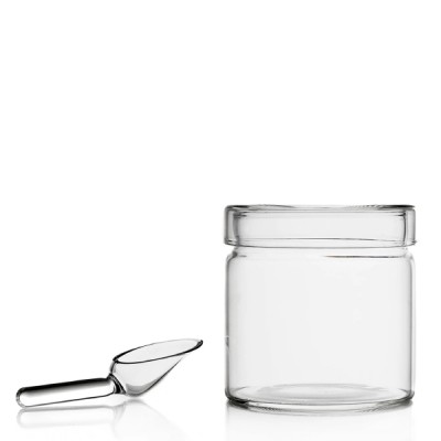 Glass Sugarpot with Spoon Piuma Ichendorf Glass Sugarpot with Spoon Piuma Ichendorf en Cafés La Mexicana