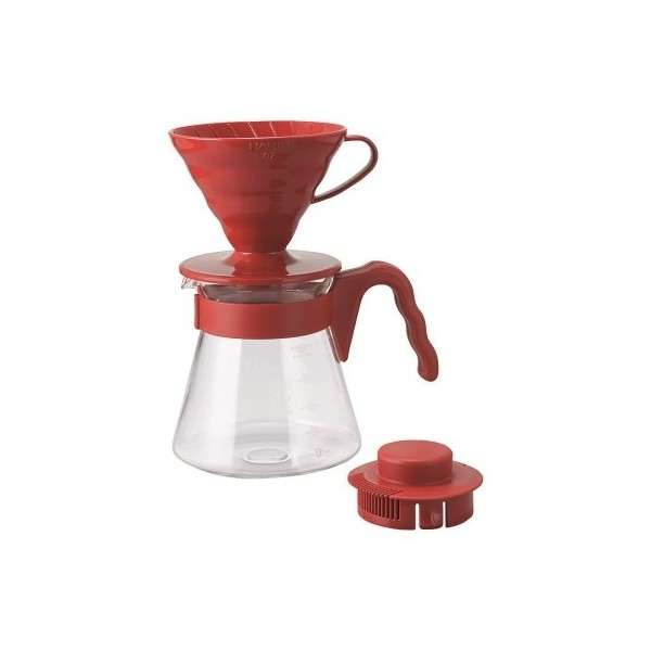 Coffee maker V60 02 Coffee Server Set Red HARIO en Cafés La Mexicana