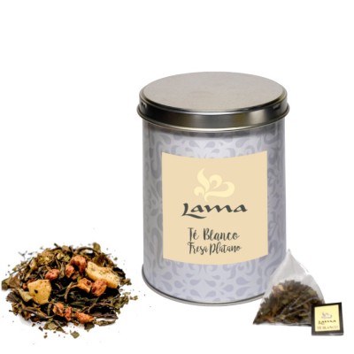 Strawberry & Banana White Tea | 40 Pyramid Tea Bags en Cafés La Mexicana