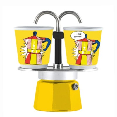 Coffeemaker Set Mini Express Lichtenstein Yellow BIALETTI Coffeemaker Set Mini Express Lichtenstein Yellow BIALETTI en Cafés La Mexicana