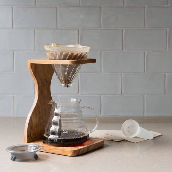 Hario olive wood coffee maker v60 Cafés La Mexicana