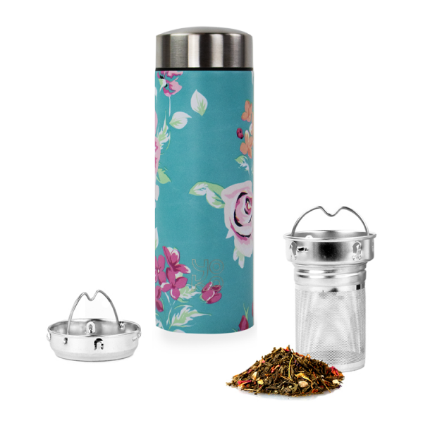 Vintage Flowers  Thermo Bottle with Infuser Yoko Design en Cafés La Mexicana