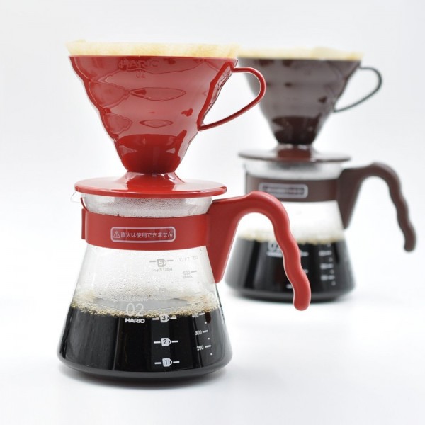 Coffee maker V60 02 Coffee Server Set Red HARIO en Cafés La Mexicana