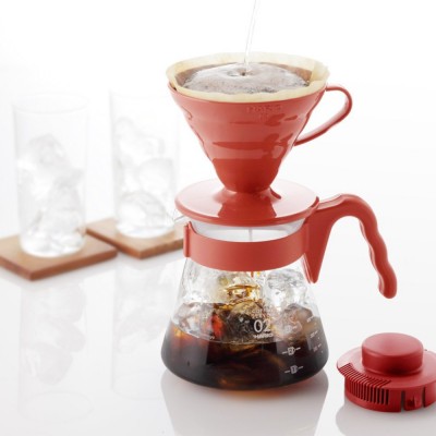 Coffee maker V60 02 Coffee Server Set Red HARIO en Cafés La Mexicana