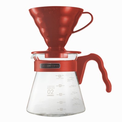 Coffee maker V60 02 Coffee Server Set Red HARIO Coffee maker V60 02 Coffee Server Set Red HARIO en Cafés La Mexicana