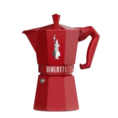 Bialetti Moka Exclusive Italian Coffee Maker 6 Cups Red Bialetti Moka Exclusive Italian Coffee Maker 6 Cups Red en Cafés La Mexicana