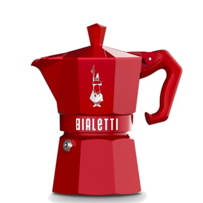 Bialetti Moka Exclusive Italian Coffee Maker 3 Cups Red Bialetti Moka Exclusive Italian Coffee Maker 3 Cups Red en Cafés La Mexicana