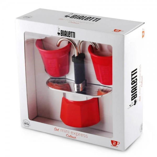 BIALETTI Red Mini Express Coffee Set en Cafés La Mexicana