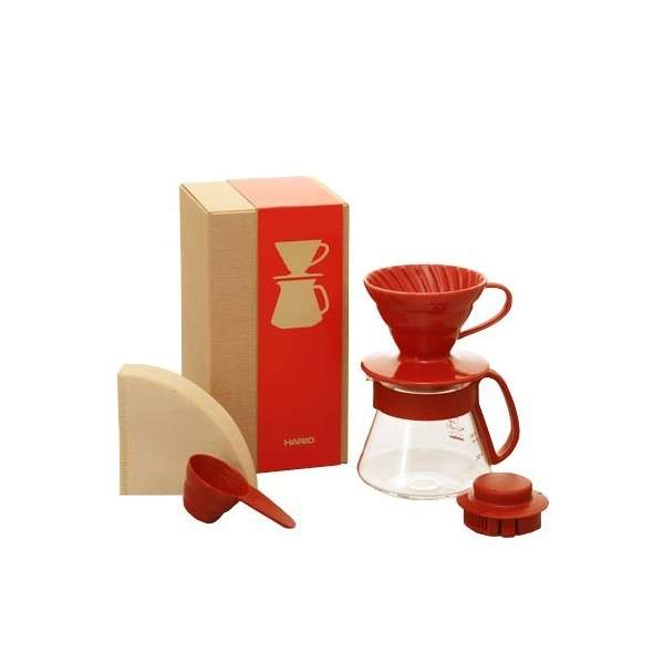 Coffee maker V60 02 Coffee Server Set Red HARIO en Cafés La Mexicana